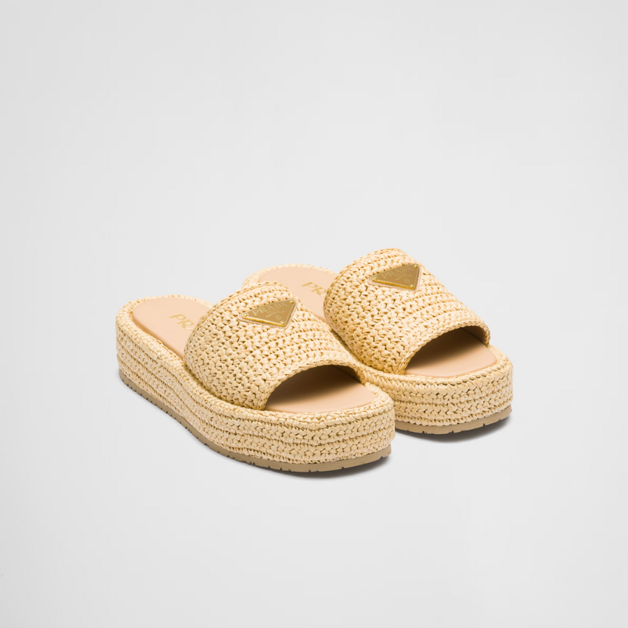 Crochet Flatform Iconic Slides