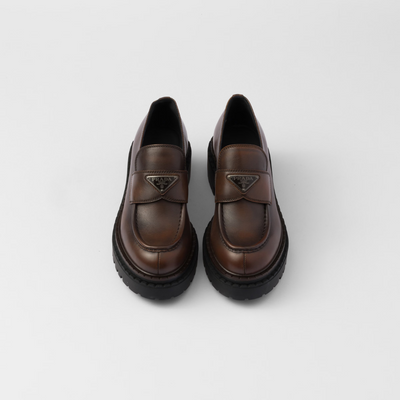 Double Chocolate leather loafers