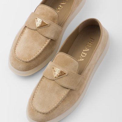 Suede leather loafers