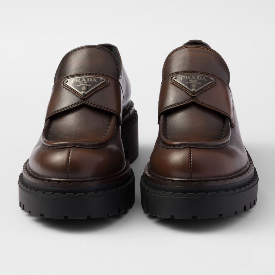 Double Chocolate leather loafers