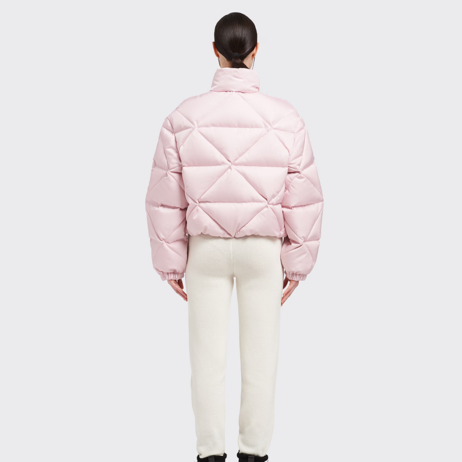 Re-Nylon Gabardine cropped down jacket