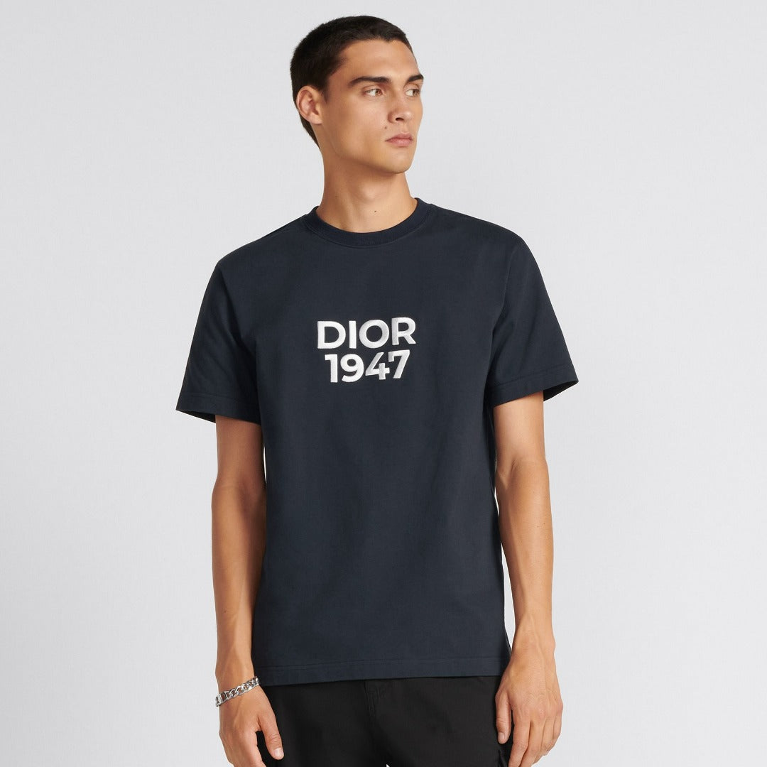 Relaxed-Fit T-Shirt Navy Blue Cotton Jersey