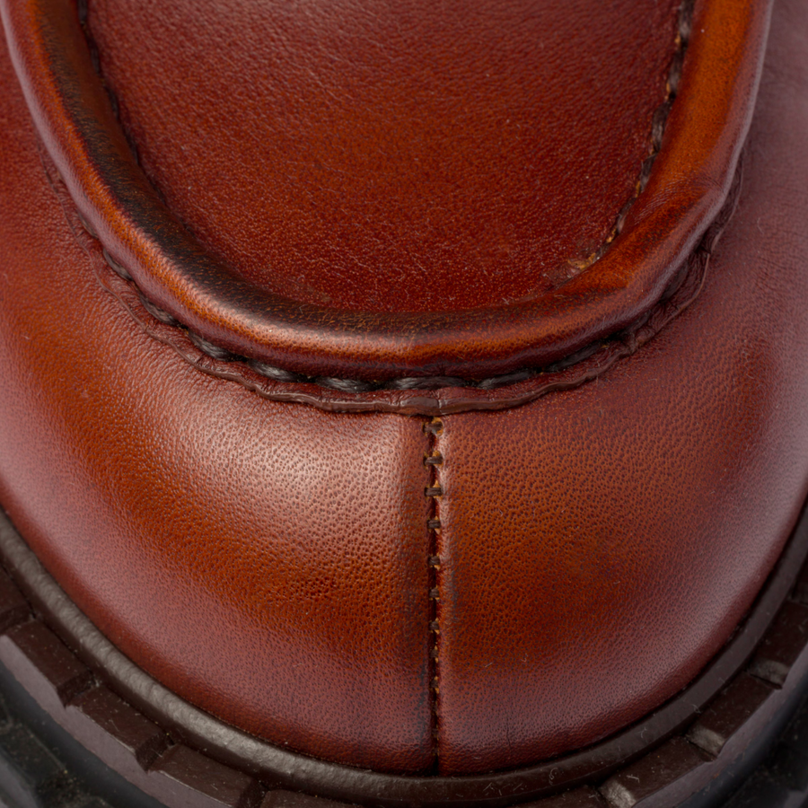 Double Chocolate leather loafers