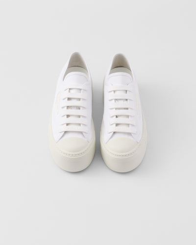 Laced fabric sneakers