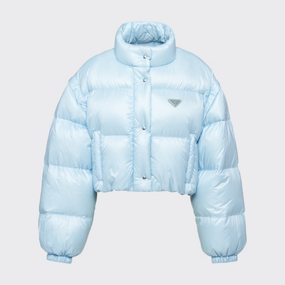 Re-Nylon cropped convertible down jacket