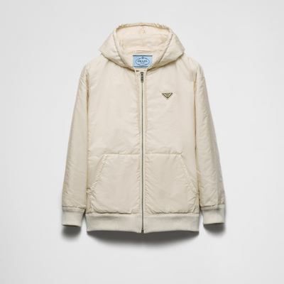 Lightweight hooded Re-Nylon blouson jacket