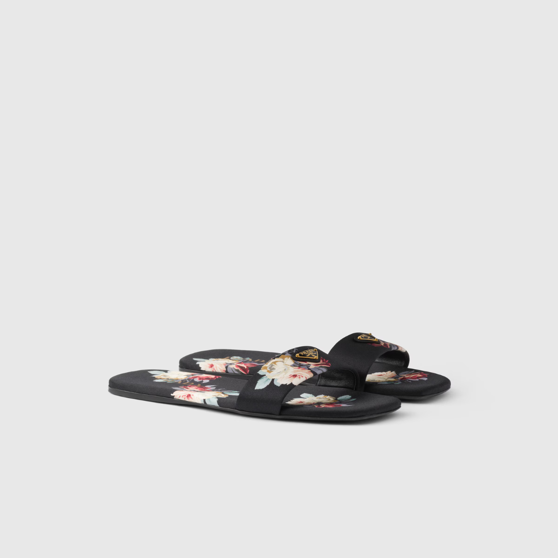 Printed satin slides