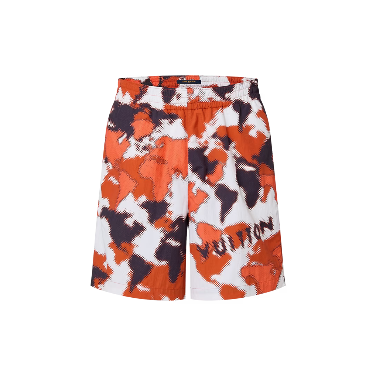 Printed Nylon Swim Shorts Orange Flame