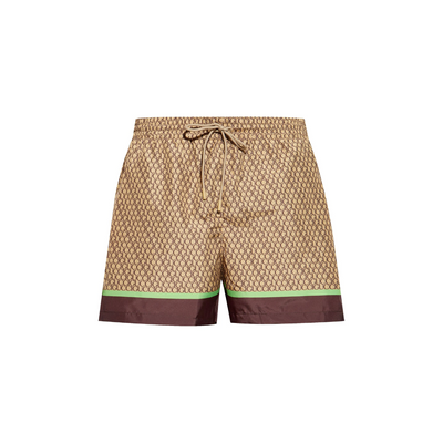 all-over print nylon swim shorts