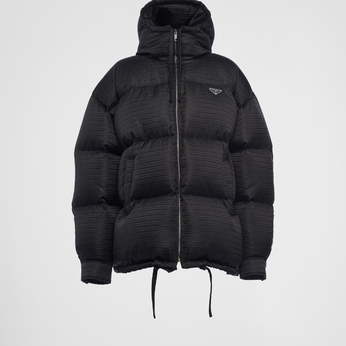 Re-Nylon hooded down jacket