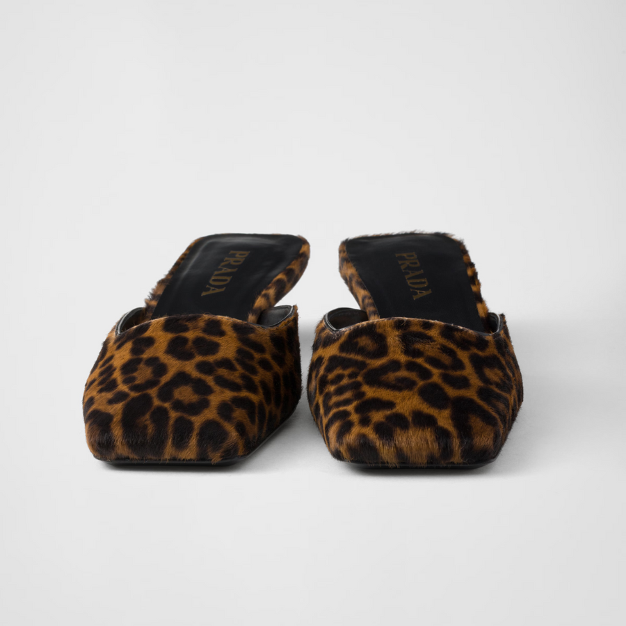 Printed leather slides