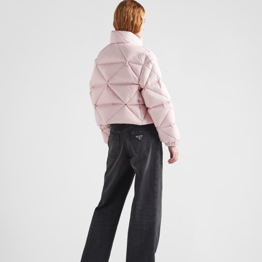 Re-Nylon Gabardine cropped down jacket