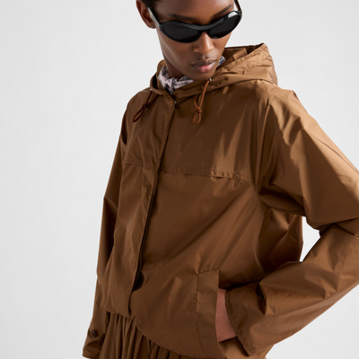 Light technical fabric blouson jacket