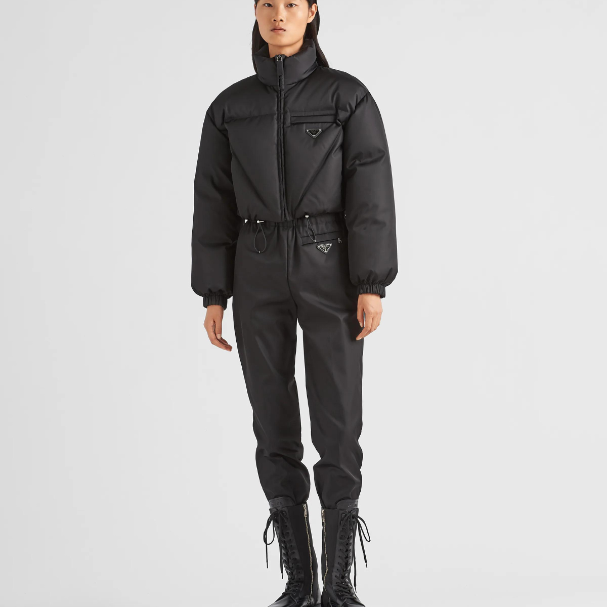 Re-Nylon Gabardine down jacket