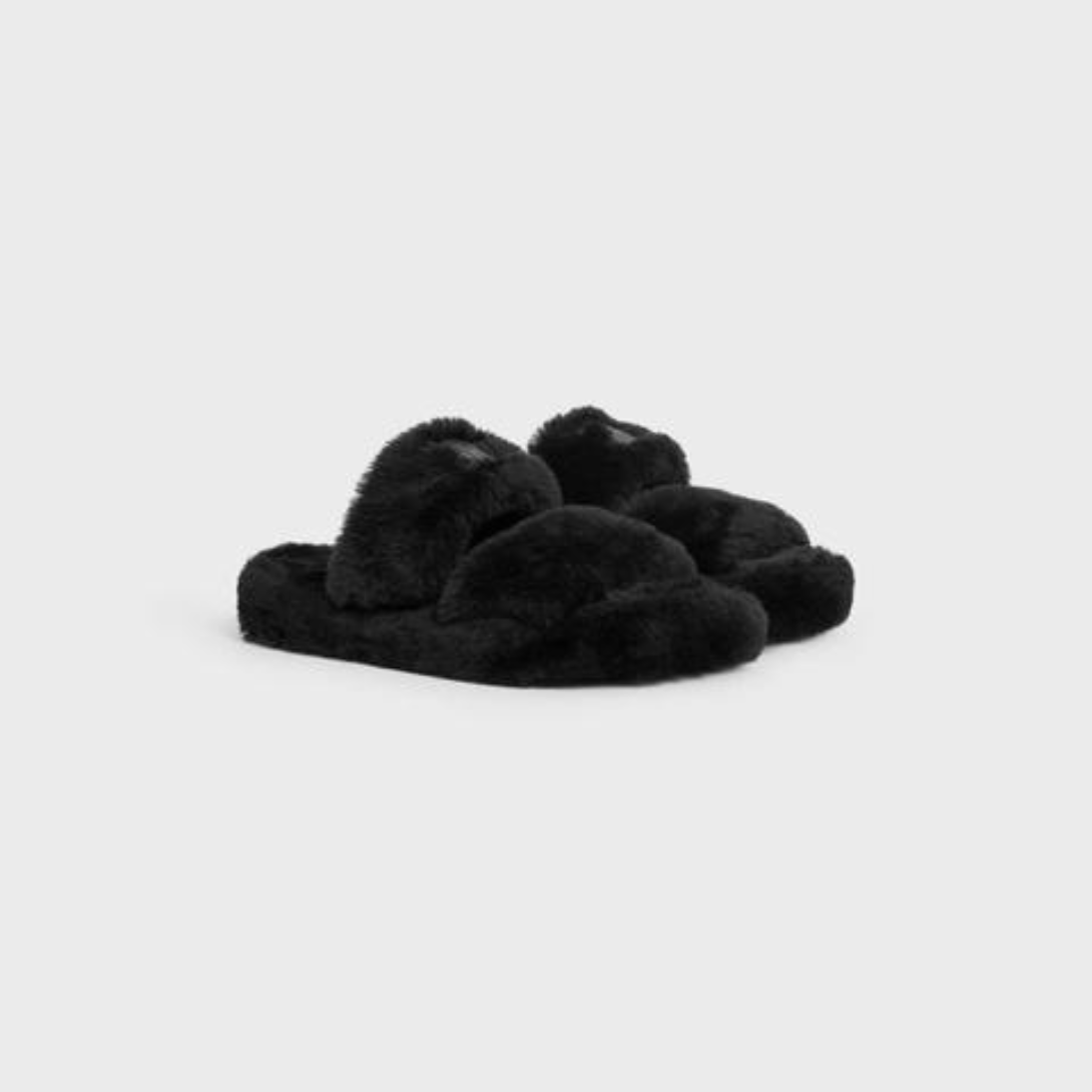 FUR SLIDES TRIOMPHE in SHEARLING