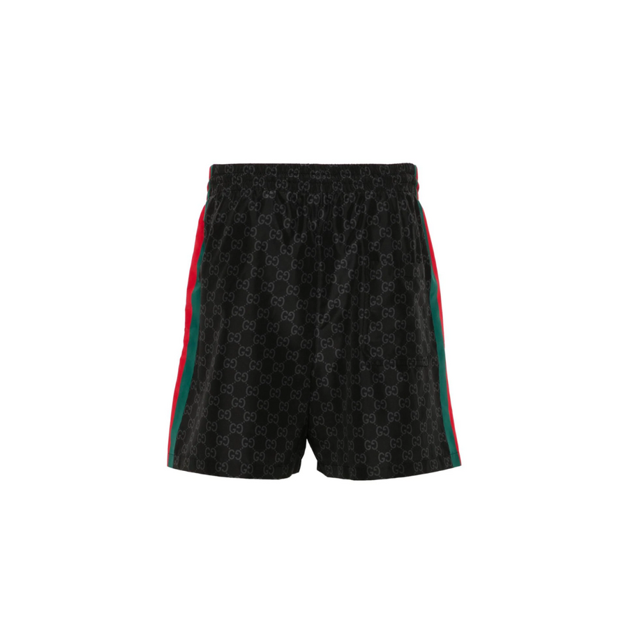 GG Supreme-print swim black shorts