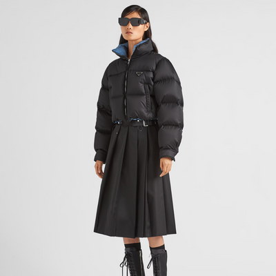 Re-Nylon cropped down jacket