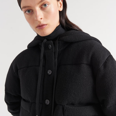 Wool and cashmere down jacket