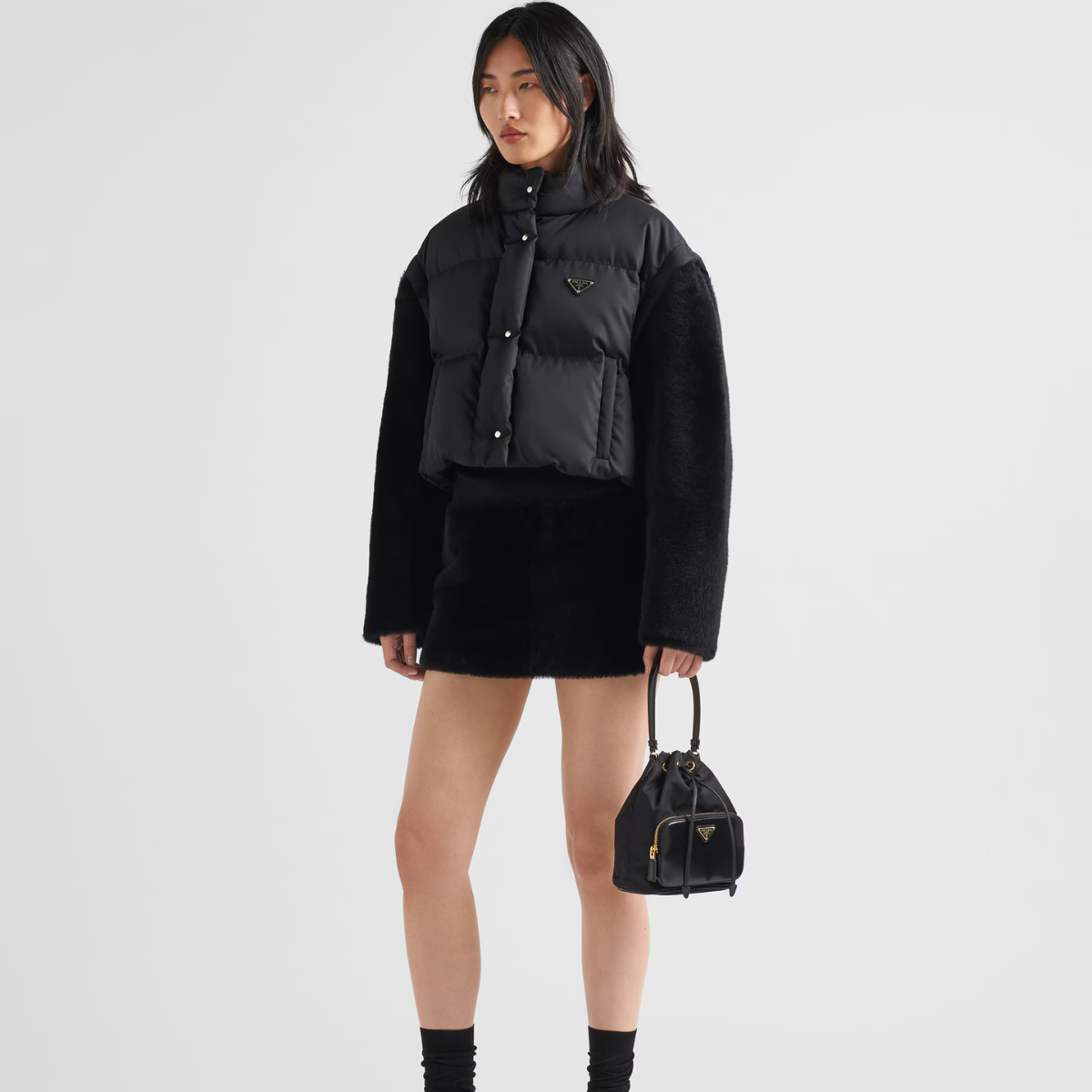 Re-Nylon Down Cropped Jacket