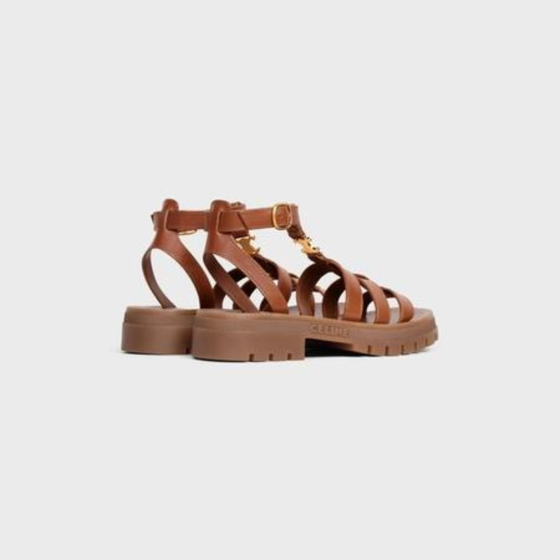 CLEA TRIOMPHE GLADIATOR SANDAL in CALFSKIN - VEGETAL TANNING