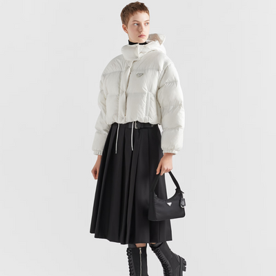 Re-Nylon convertible cropped down jacket