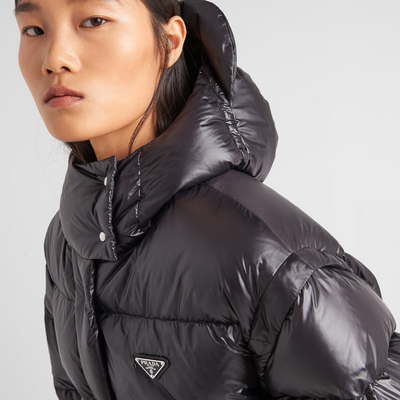 Re-Nylon convertible cropped down jacket