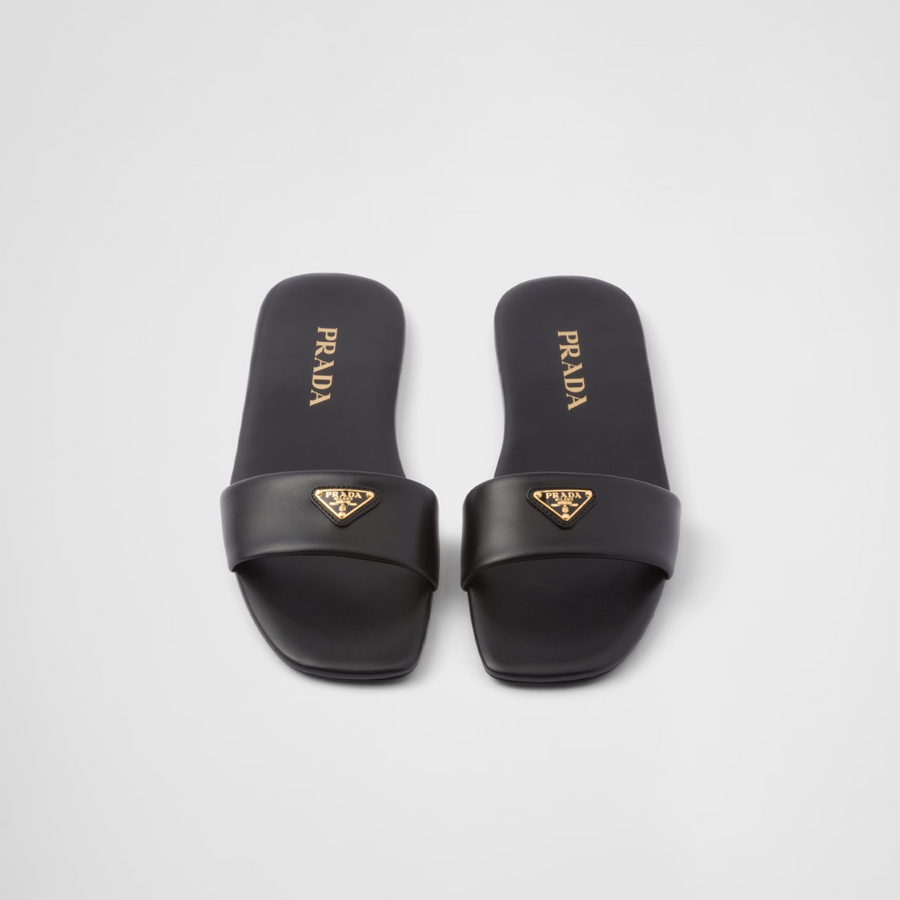 Leather slides