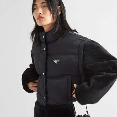 Re-Nylon Down Cropped Jacket