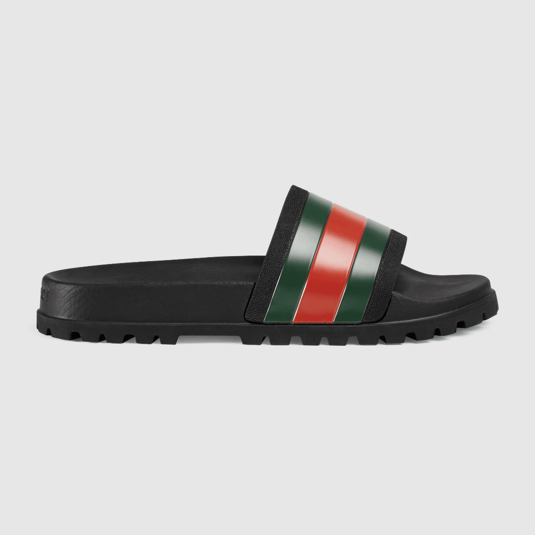 MEN'S WEB RUBBER SLIDE SANDAL