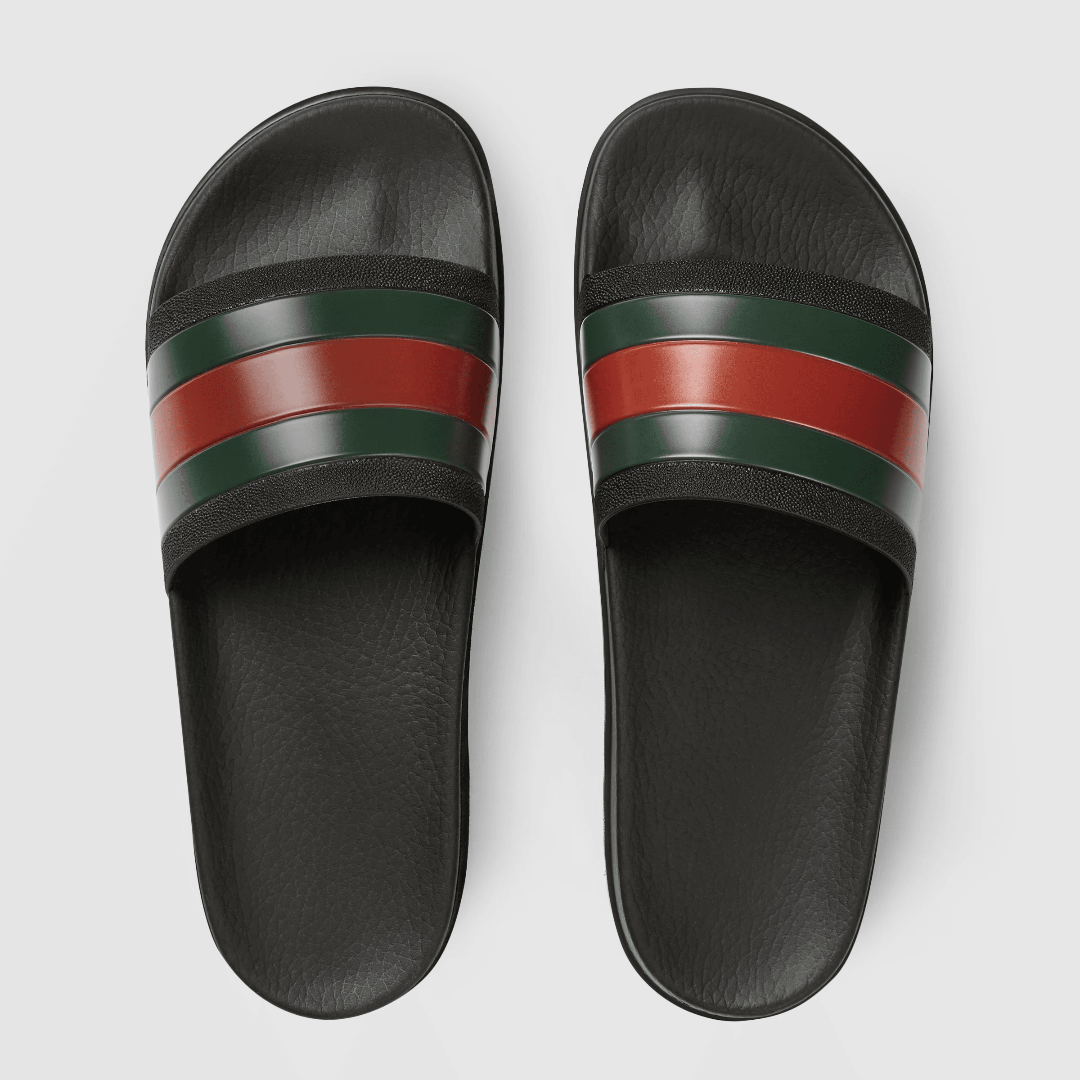 MEN'S WEB RUBBER SLIDE SANDAL