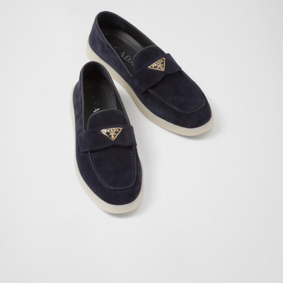 Suede leather loafers