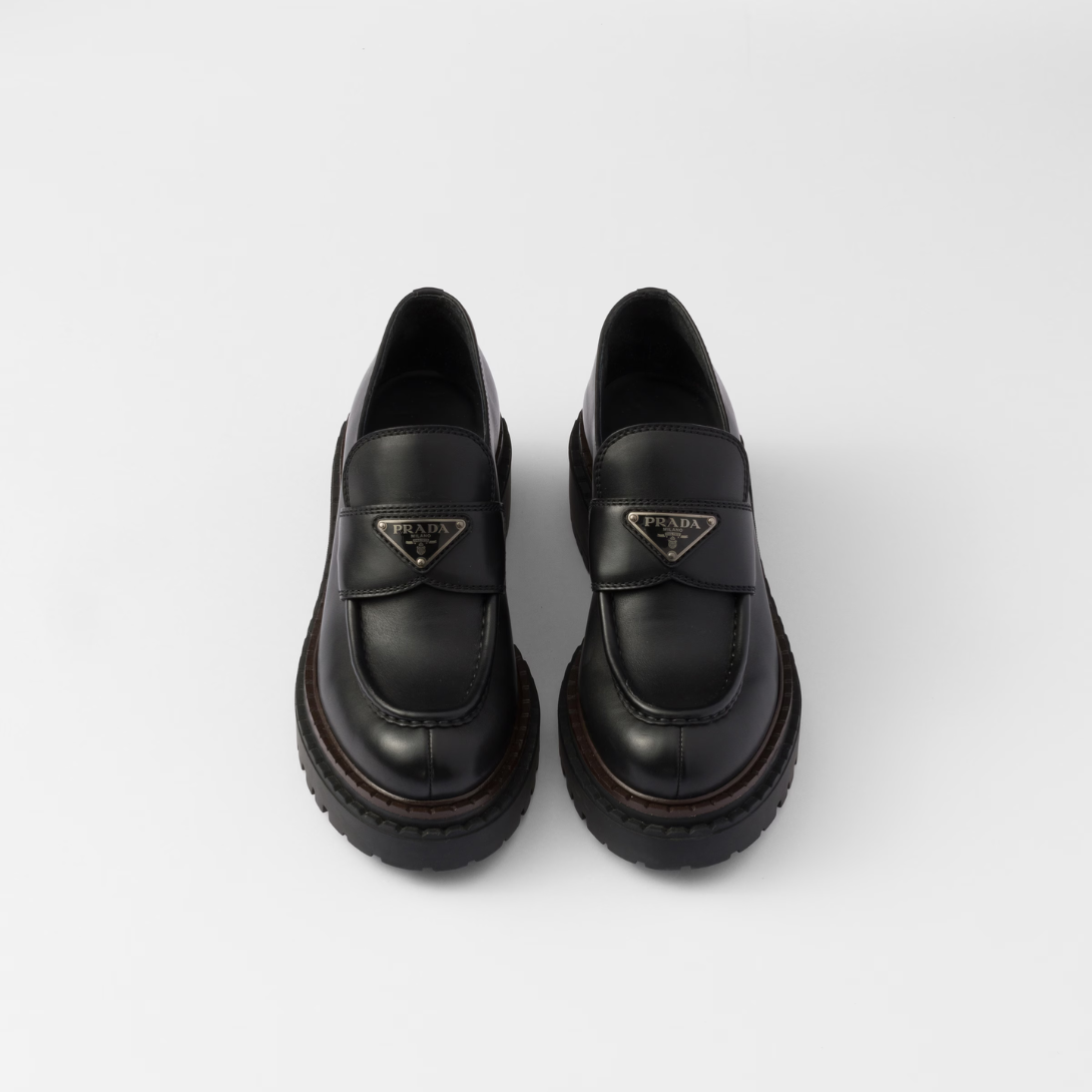 Double Chocolate leather loafers