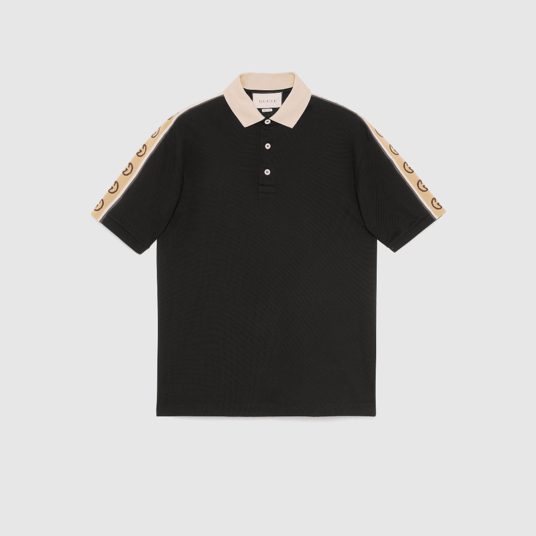 POLO WITH INTERLOCKING G STRIPE