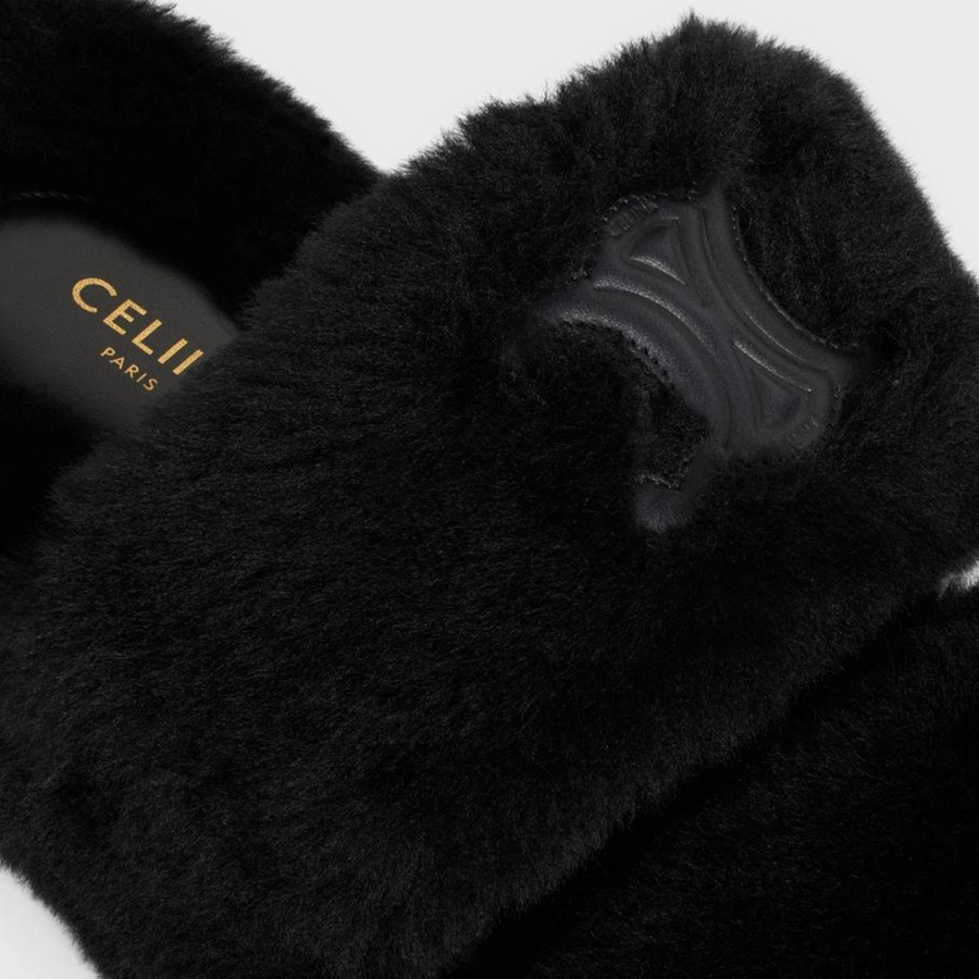 FUR SLIDES TRIOMPHE in SHEARLING