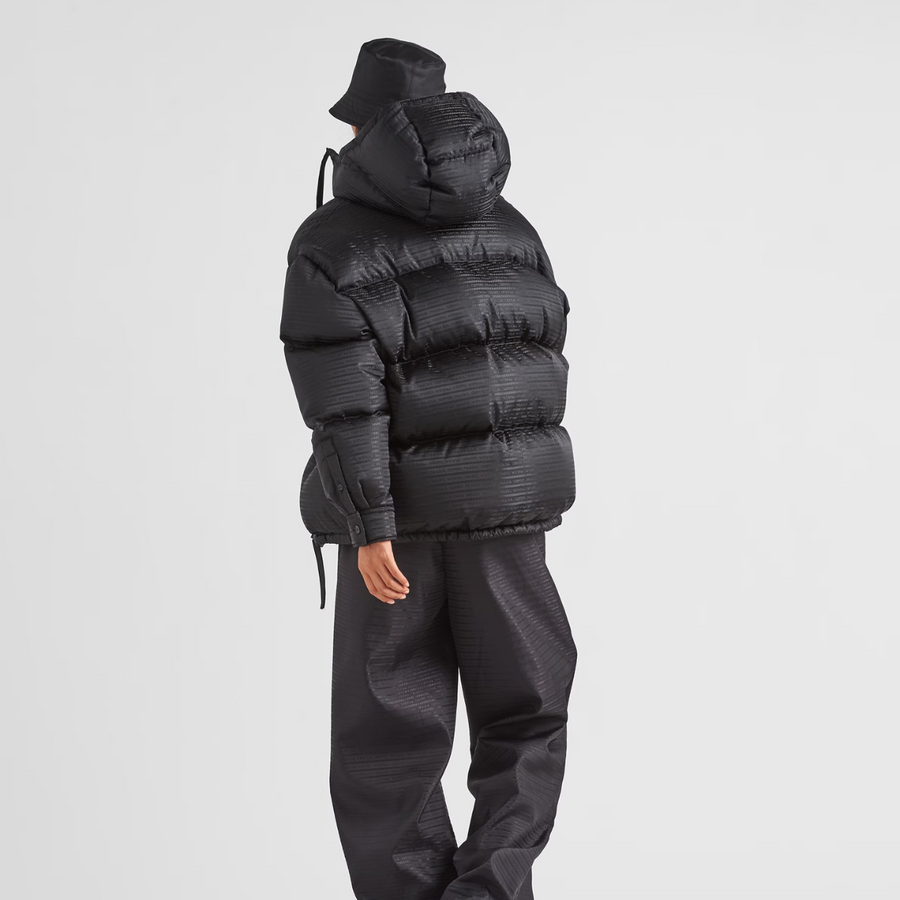 Re-Nylon hooded down jacket