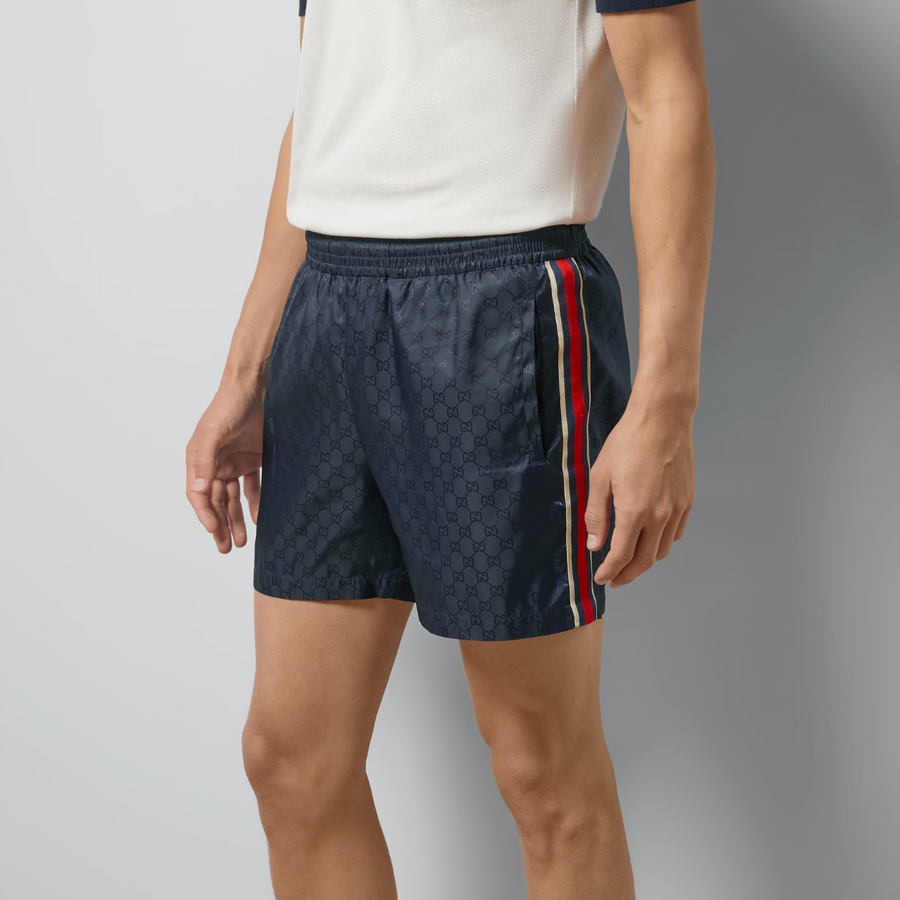 GG jacquard nylon swim shorts