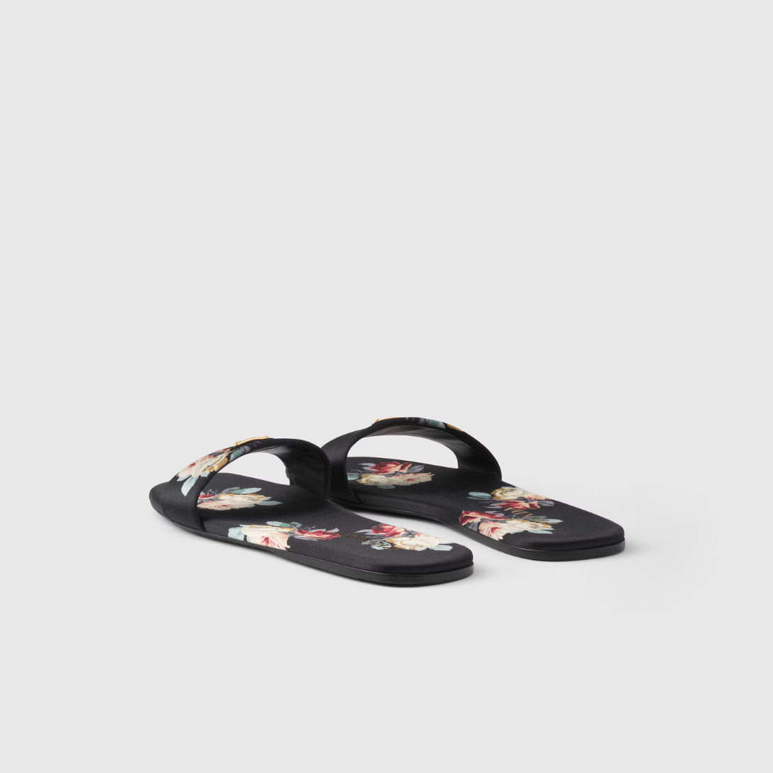 Printed satin slides