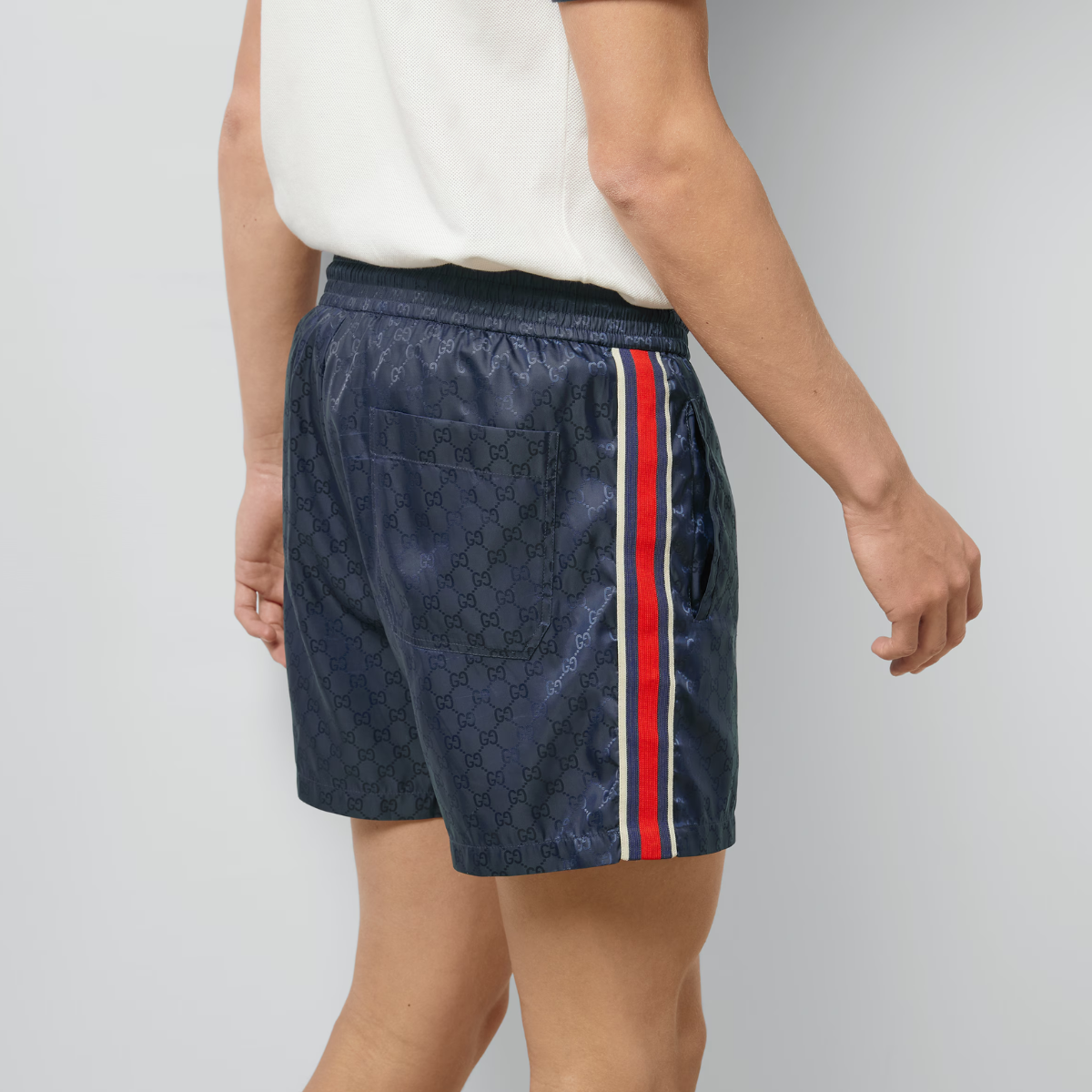 GG jacquard nylon swim shorts