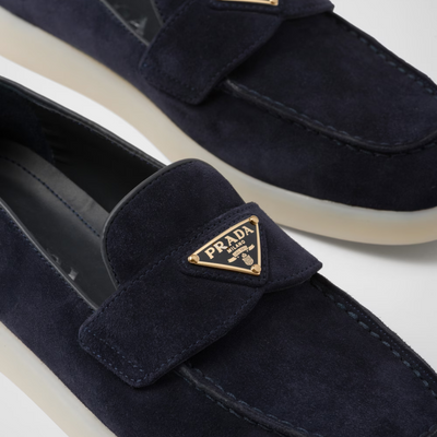 Suede leather loafers