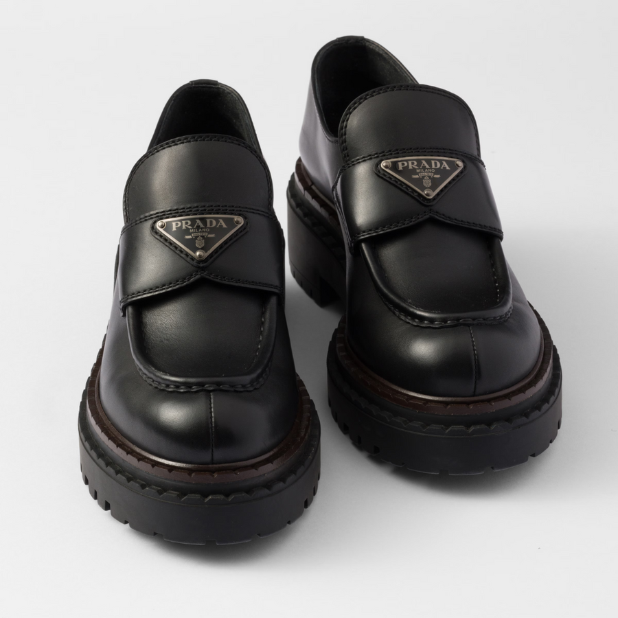 Double Chocolate leather loafers