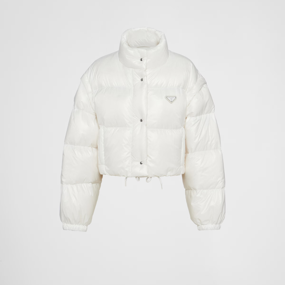 Re-Nylon cropped convertible down jacket