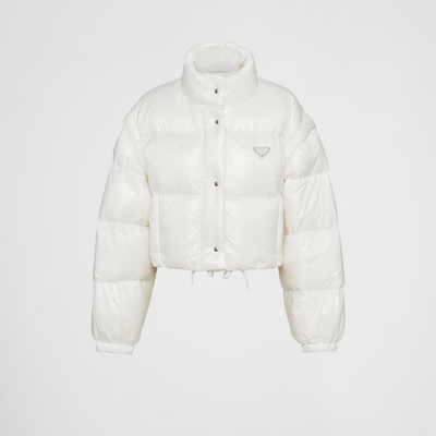 Re-Nylon cropped convertible down jacket