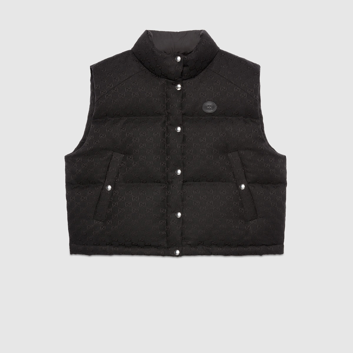 GG cotton canvas puffer vest