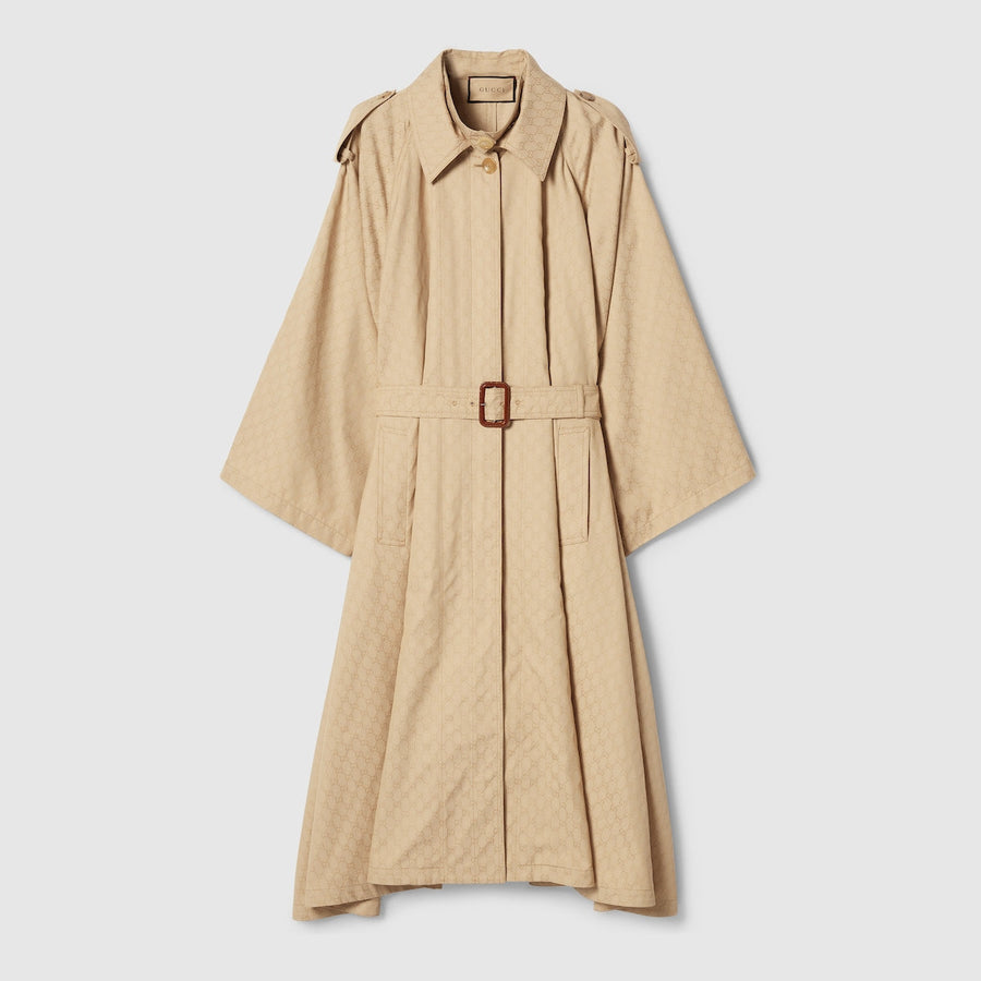 GG cotton gabardine trench coat