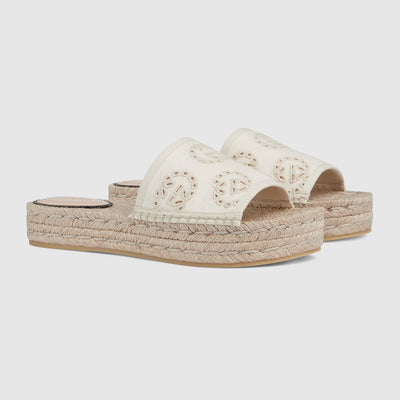 Women's espadrille sandal with Interlocking G