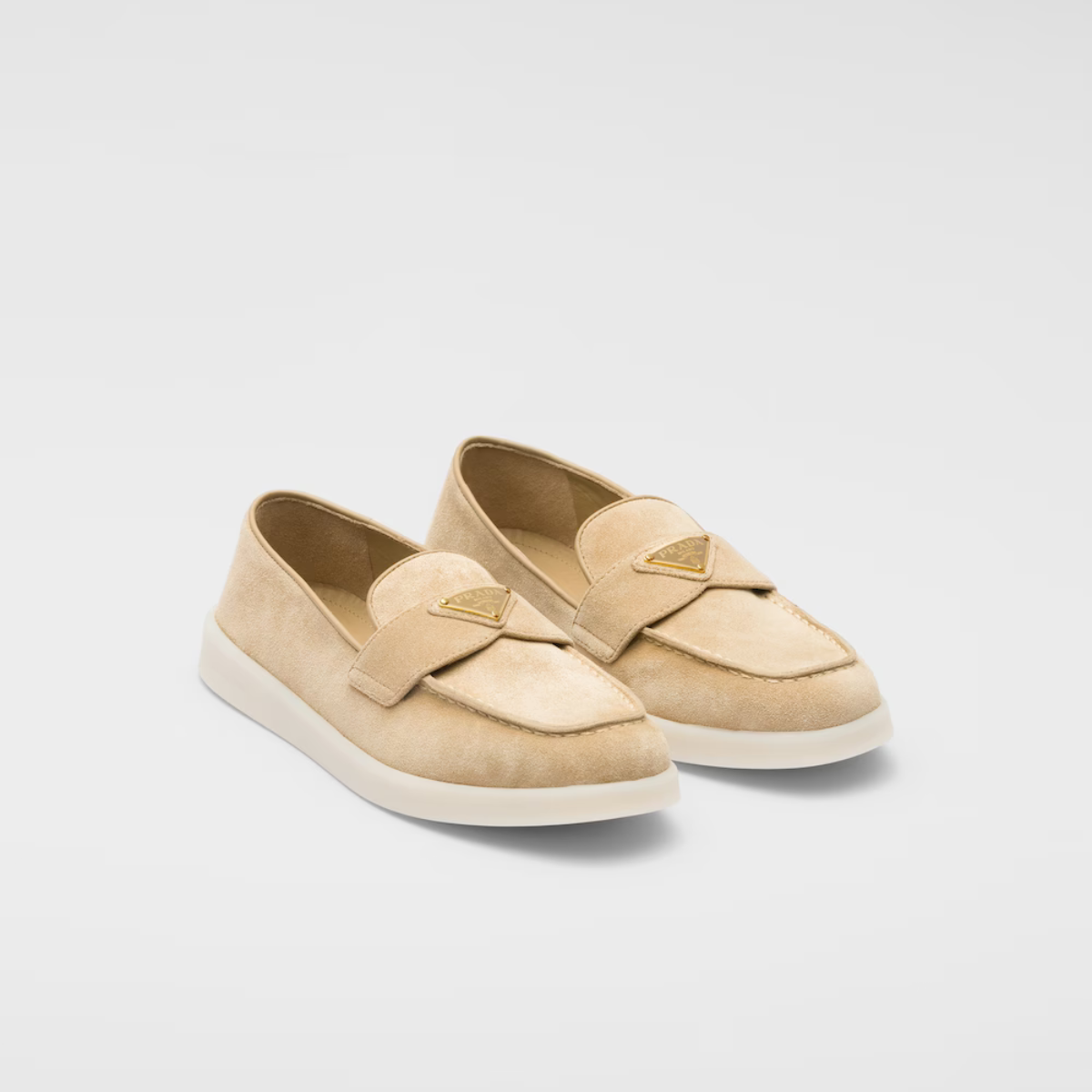 Suede leather loafers