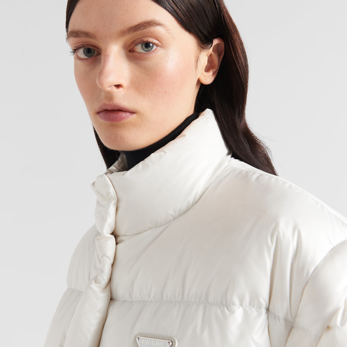 Re-Nylon cropped convertible down jacket