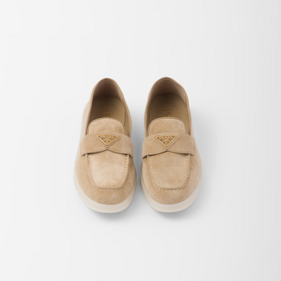 Suede leather loafers