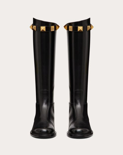 CALFSKIN LEATHER ROMAN STUD BOOT 15MM