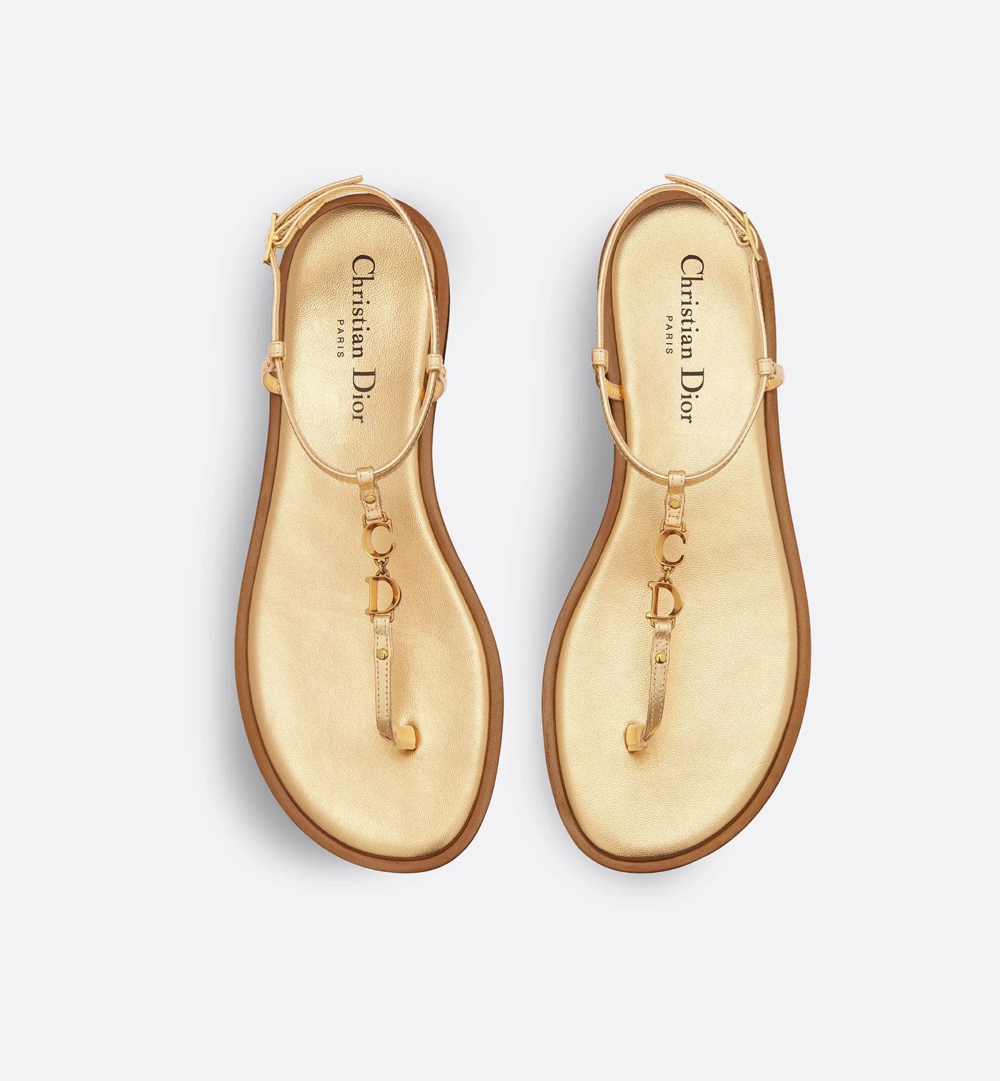 C'est Thong Laminated Calfskin Sandal